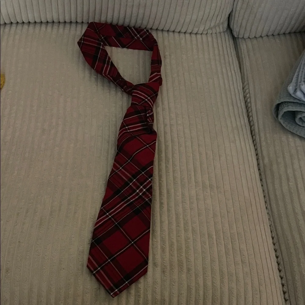Gymboree Red Plaid Kids Tie